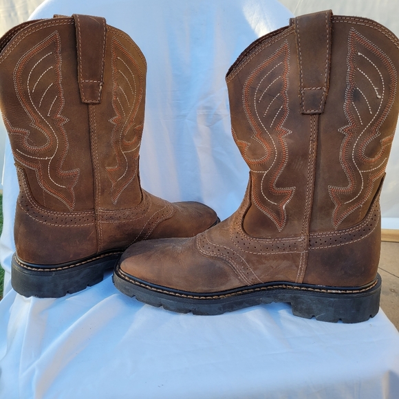 Cody James Men's Western Work Boots - Square Toe - Picture 4 of 16